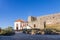 Barbican entrance of the Castelo da Feira Castle and Nossa Senhora da Esperanca Chapel