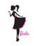 Barbie doll princess silhouete isolated vector logo color icon editorial