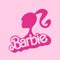 Barbie logo. Editorial vector illustration in flat style. Pink trendy lettering