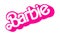 Barbie movie logo on white background, vector illustration. Barbie is a fashion doll created by American businesswoman