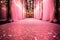 Barbie movie premiere pink confetti pink glitter carpet walking podium