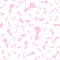 Barbie seamless pattern. Editorial vector illustration in Barbie core style. Pink trendy background.