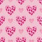 Barbie seamless pattern of hearts pink vector hearts background texture. Wallpaper for wrapping paper. Vector