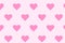 Barbie style. Hand drawn doodle tiny pink hearts on barbie pink background seamless pattern. Valentines day graphics for