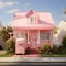 barbie style house ai generated