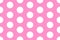 Barbie style. Seamless vector pattern with classic white peas on a pink background. Cotton Fabric for Sewing, Patchwork