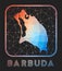 Barbuda map design.