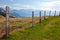 Barbwire fence in the Swiss countryside