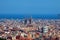 Barcelona aerial view from above