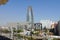 Barcelona the Agbar tower in Glories district panoramic view
