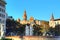 Barcelona buildings facing Catalunya Square