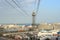 Barcelona cable car tower from Montjuicn, Catalonia, Spain