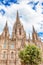 Barcelona Cathedral is dedicated to the Holy Cross and Saint Eulalia, patron of in Catalonia, Spain