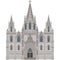 Barcelona Cathedral on white