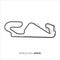 Barcelona circuit, Spain. Motorsport race track vector map