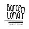 Barcelona city name, original design, black ink hand written inscription, typography design for poster, card, logo