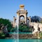 Barcelona ciudadela park lake fountain