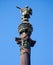 Barcelona Cristobal Colon statue on blue sky