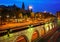 Barcelona embankment in summer night