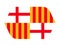 Barcelona flag - city of Catalonia in Spain