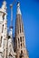 Barcelona. Fragment of temple of Sagrada Familia. Facade of Nativity