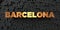 Barcelona - Gold text on black background - 3D rendered royalty free stock picture