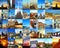 Barcelona landmarks city postcard collage
