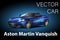 BARCELONA - MAY 17: Vector Aston Martin Vanquish at Barcelona International Motor Show - Salon Internacional del Automovil. Vector