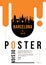 Barcelona Modern Poster Design with Vector Linear Skyline