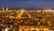 Barcelona night panoramic view, Spain