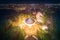 Barcelona night view from Tibidabo Mountain