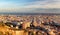 Barcelona panorama at sunset