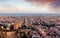 Barcelona panorama at sunset