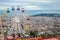Barcelona panoramic view from Tibidabo mountain