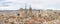 Barcelona - The panorma of the city with the old Cathedral in the centre