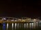 Barcelona port at night