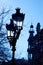 Barcelona Rambla Catalunya streetlights backligth