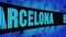 BARCELONA Side Text Scrolling LED Wall Pannel Display Sign Board