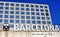 Barcelona sign on the Sants railway station