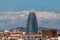 Barcelona Skyline glories tower clouds