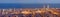 Barcelona skyline panorama at night