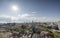 Barcelona skyline with passing clouds