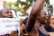 Barcelona, spain - 1 june 2020: Black lives matter woman march demanding end of police brutality and racism against african-