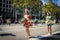 Barcelona, Spain. 12 Ocober 2019: Bolivian Salay dancers during Dia de la Hispanidad in Barcelona.