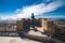 Barcelona, Spain - April, 2019: Tibidabo Cathedral. Temple of the Sacred Heart of Jesus at Mount Tibidabo. Barcelona, Spain. Blue