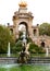 Barcelona, Spain - April 4, 2016: The Cascada fountain, built on