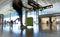 Barcelona, Spain. August 2019: Passengers in transit in Terminal 2 of Barcelona international airport.