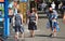 Barcelona, Spain, August 9, 2020: Spanish people walking around wearing protective medical masks to prevent virus Covid-19 in