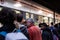 Barcelona, Spain, December 23, 2019. People waiting for the subway, delays in the line for maintenance works