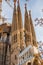 BARCELONA, SPAIN - December 30, 2015 -Backside Facade of Sagrada Famillia